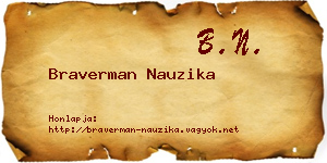Braverman Nauzika névjegykártya